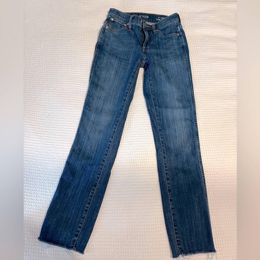 J Crew womens 9” vintage slim straight jeans 25 tall